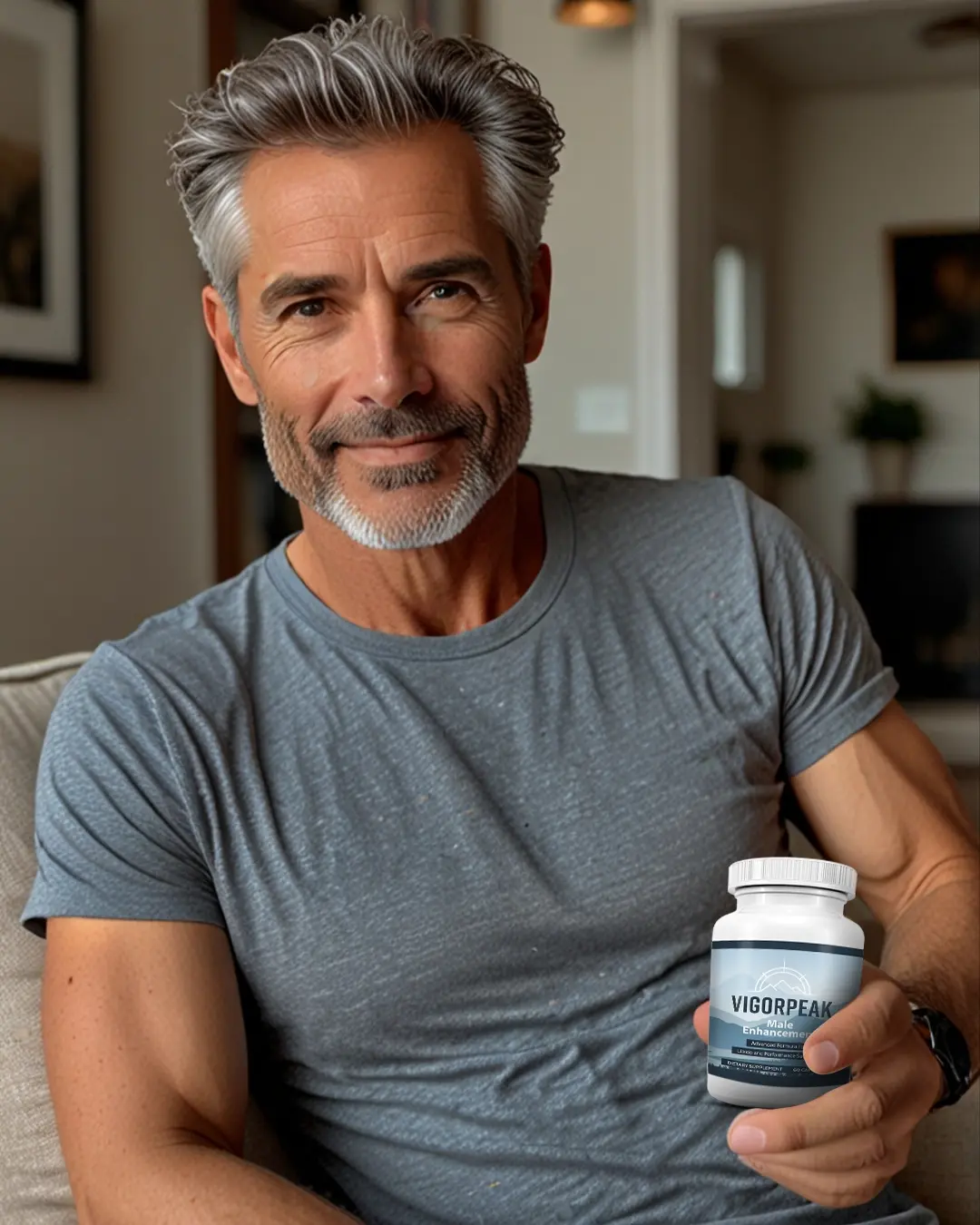 VigorPeak daily wellness supplement prepared in a glass